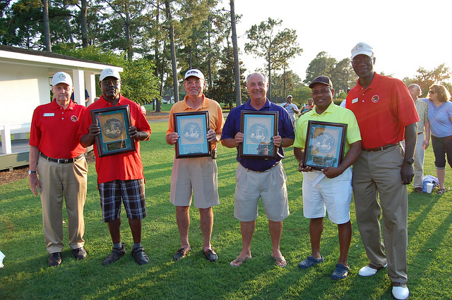 The men's champions of the 2014 National Retired Military Golf Classic in Myrtle Beach