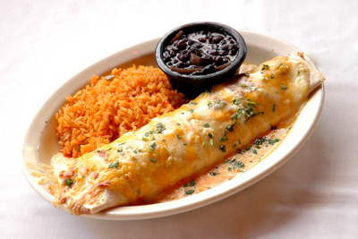 Burritos can be filled with barbecue fajita chicken, beef, chicken or slow-cooked pork.