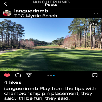 playing TPC Myrtle Beach From The Tips